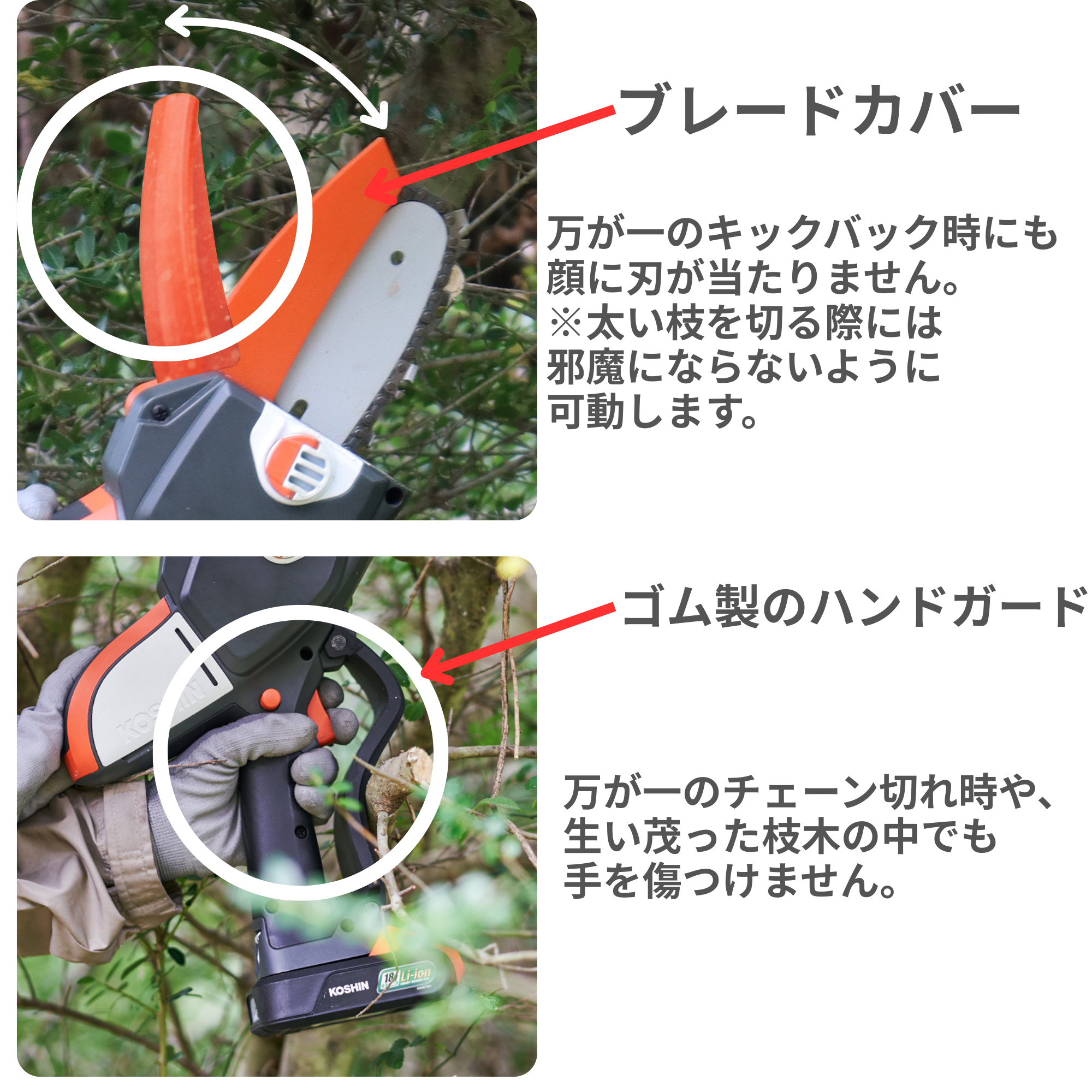 充電式ハンディチェンソー(SHC-180-AAA-0) SHC-180 | 株式会社工進【公式】