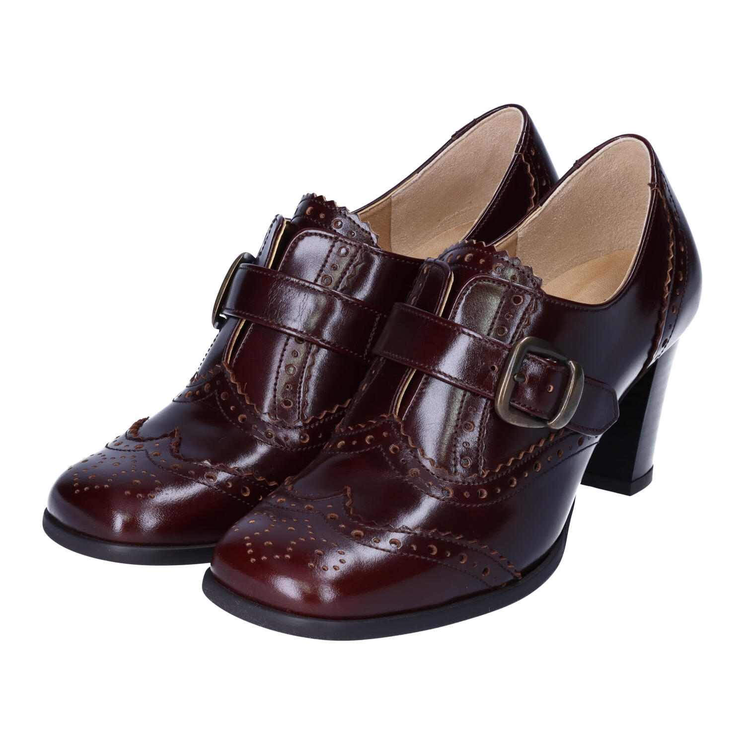 ウィングチップ 牛革 モンクストラップシューズ | 株式会社 ハート