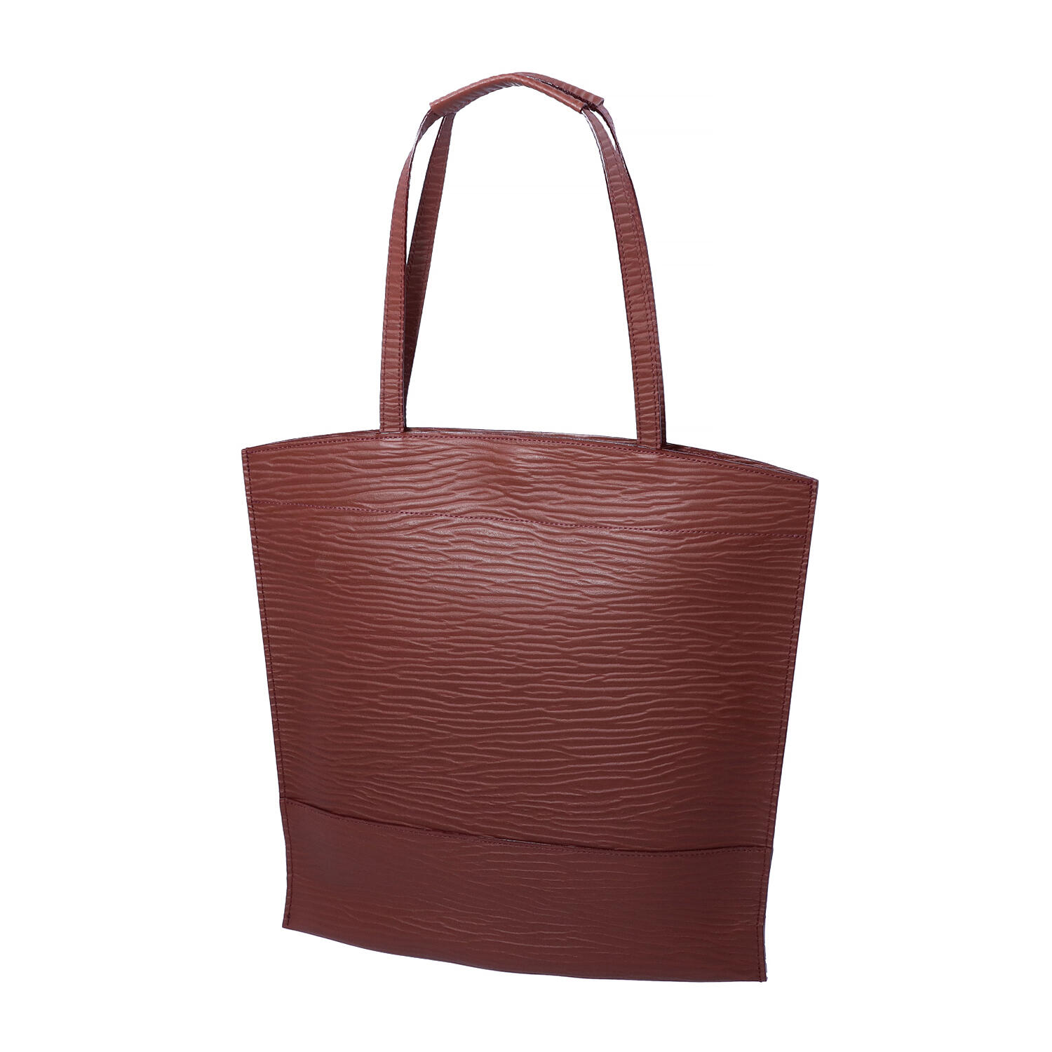 A4 薄マチ 軽量 型押しレザー 牛革 トートバッグ | 有限会社 中澤