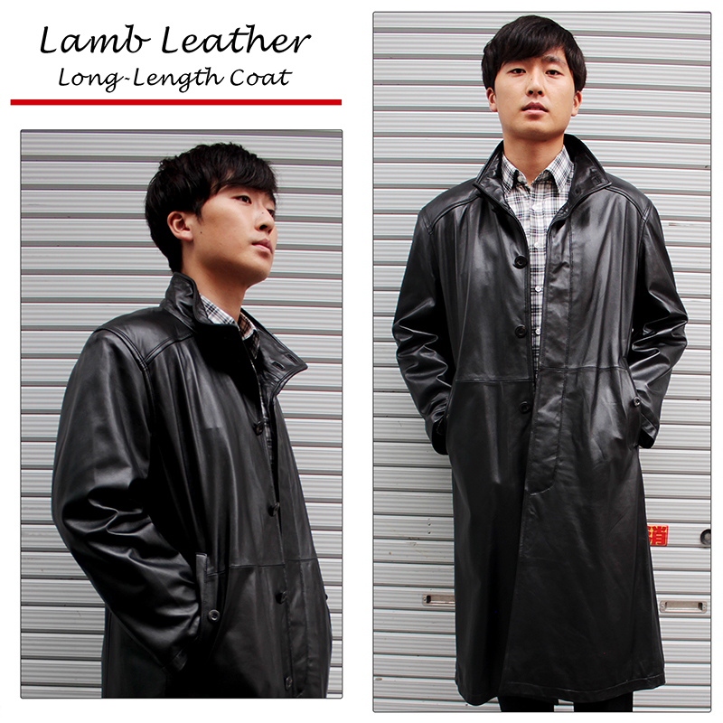 有名ブランド ラム革 スタンドカラーコート ステンカラーコート メンズ