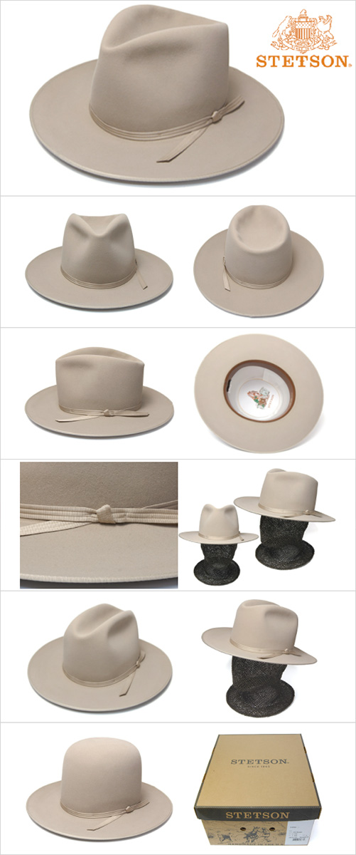 アメリカ STETSON(ステットソン) ファーフエルト中折れ帽 VINTAGE OPEN