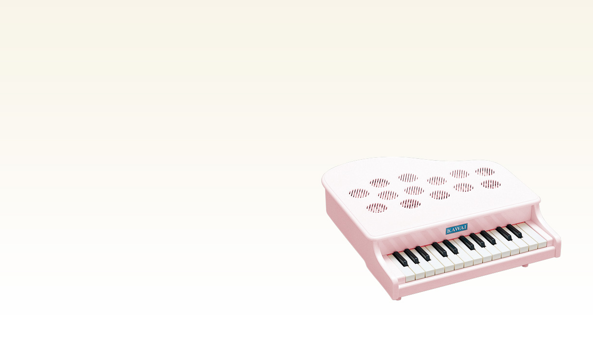 ミニピアノP-25(ピンキッシュホワイト) 1108｜製品情報｜河合楽器
