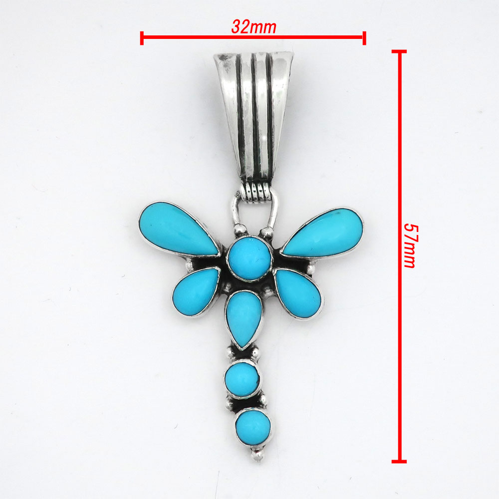 ターコイズ トンボ トルコ石 インディアンジュエリー ペンダント