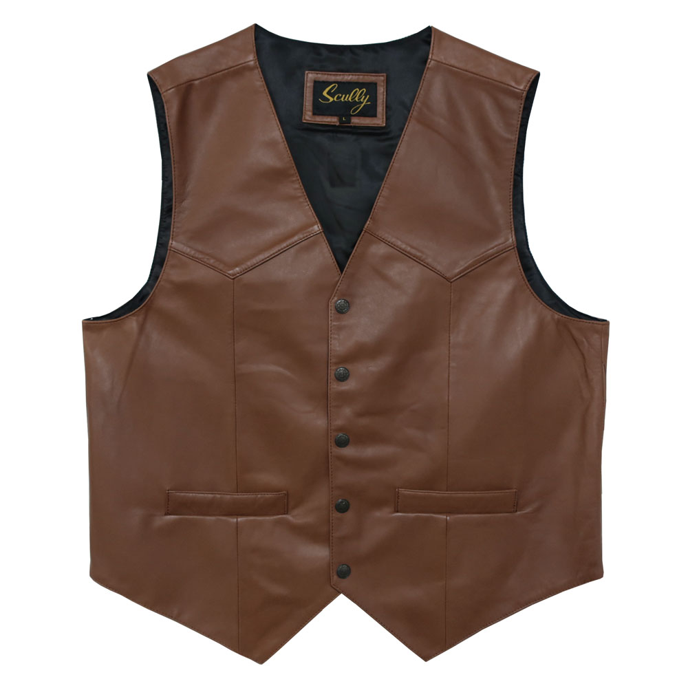 レザーベスト メンズ 革ベスト レザー ベスト 革 ラム革 ブラウン 茶色
