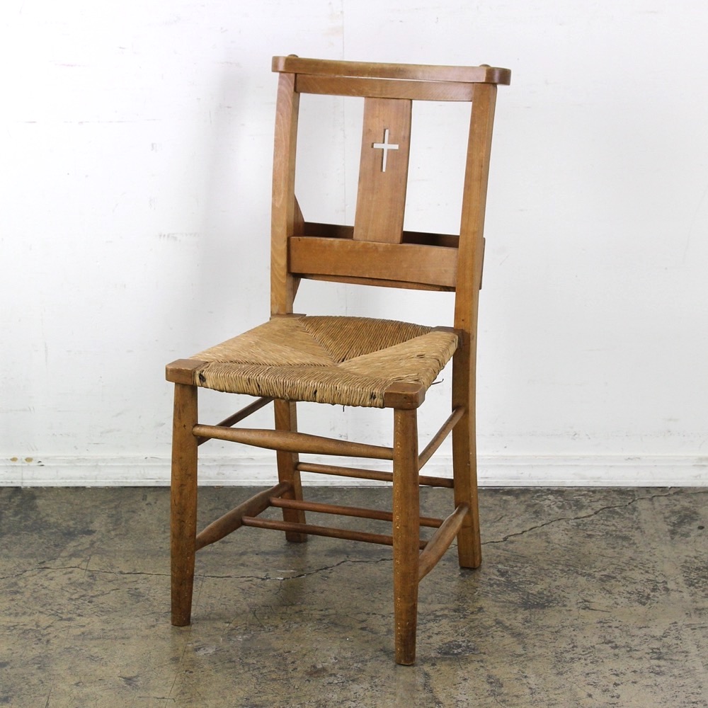 イギリス アンティーク ラッシュシート チャーチチェア | キヤ