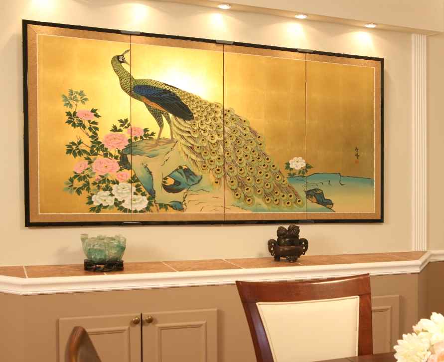 日本画金屏風 - 金屏風 日本画金屏風の製造/通信販売(通販) 御子柴屏風店