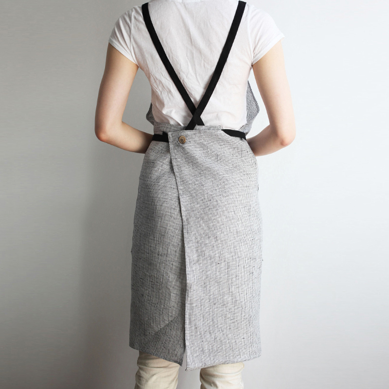 麻100％のお洒落なリネンエプロンです。プレゼントにもどうぞ☆ 天然