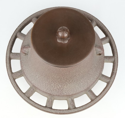 値下げ⭕️「祖」 淡々斎好 車軸釜 岩肌 巻貝鐶付 釜鐶 茶道具 （124B