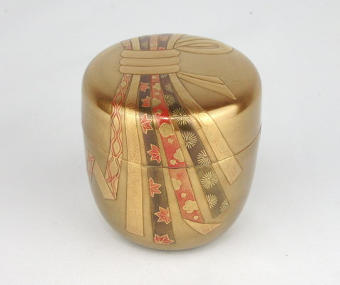 栗山園オンライン通販部 / 【出物】 朱金粉溜のし蒔絵大棗 木村表斎