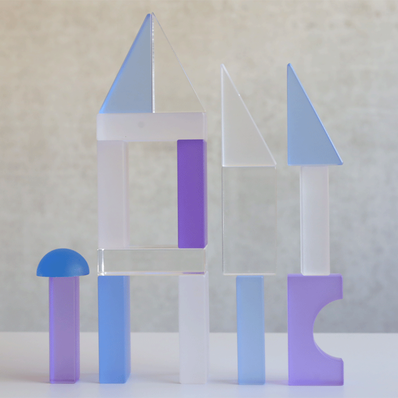 Dusymaデュシマ社 アクリルブロック積木：LUXYブロック・クリア