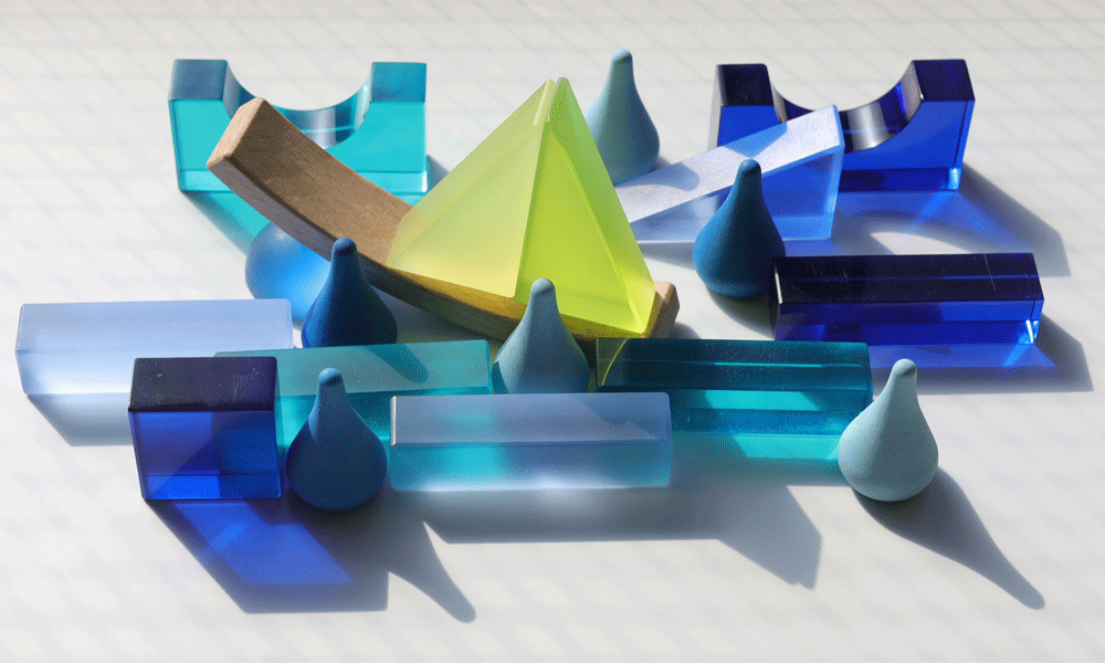 Dusymaデュシマ社 アクリルブロック積木： Lumiブロック・ホワイト