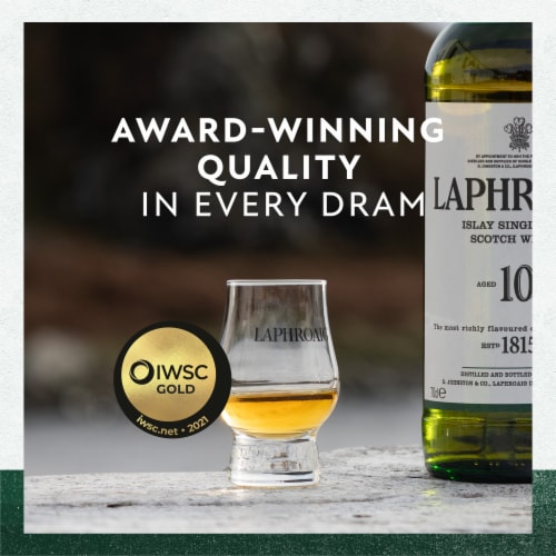 Laphroaig 10 Year Old Islay Single Malt Scotch Whisky, 750 ml