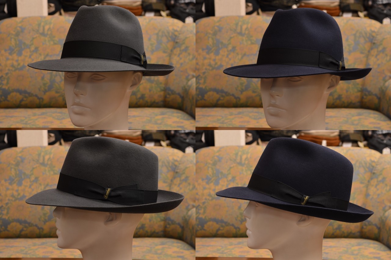 ボルサリーノ QS ファーフェルトハット つば約6.5cm｜111148 aw-br003