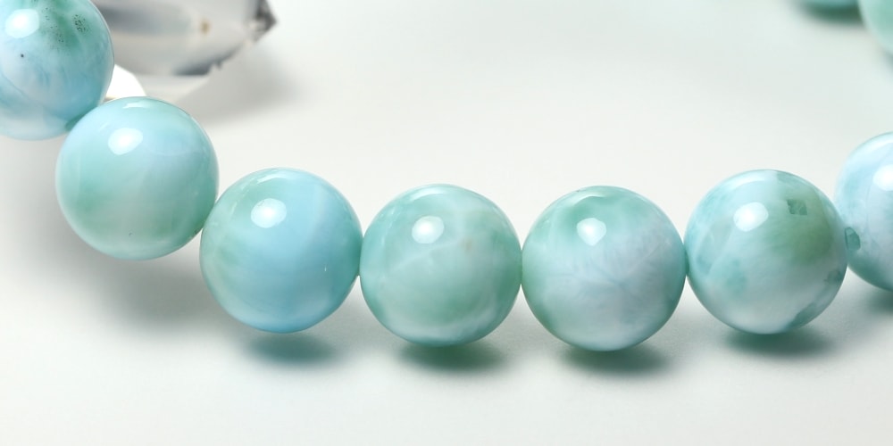 高品質]グリーンブルーラリマーブレスレット（約9mm玉） - 埼玉県吉川