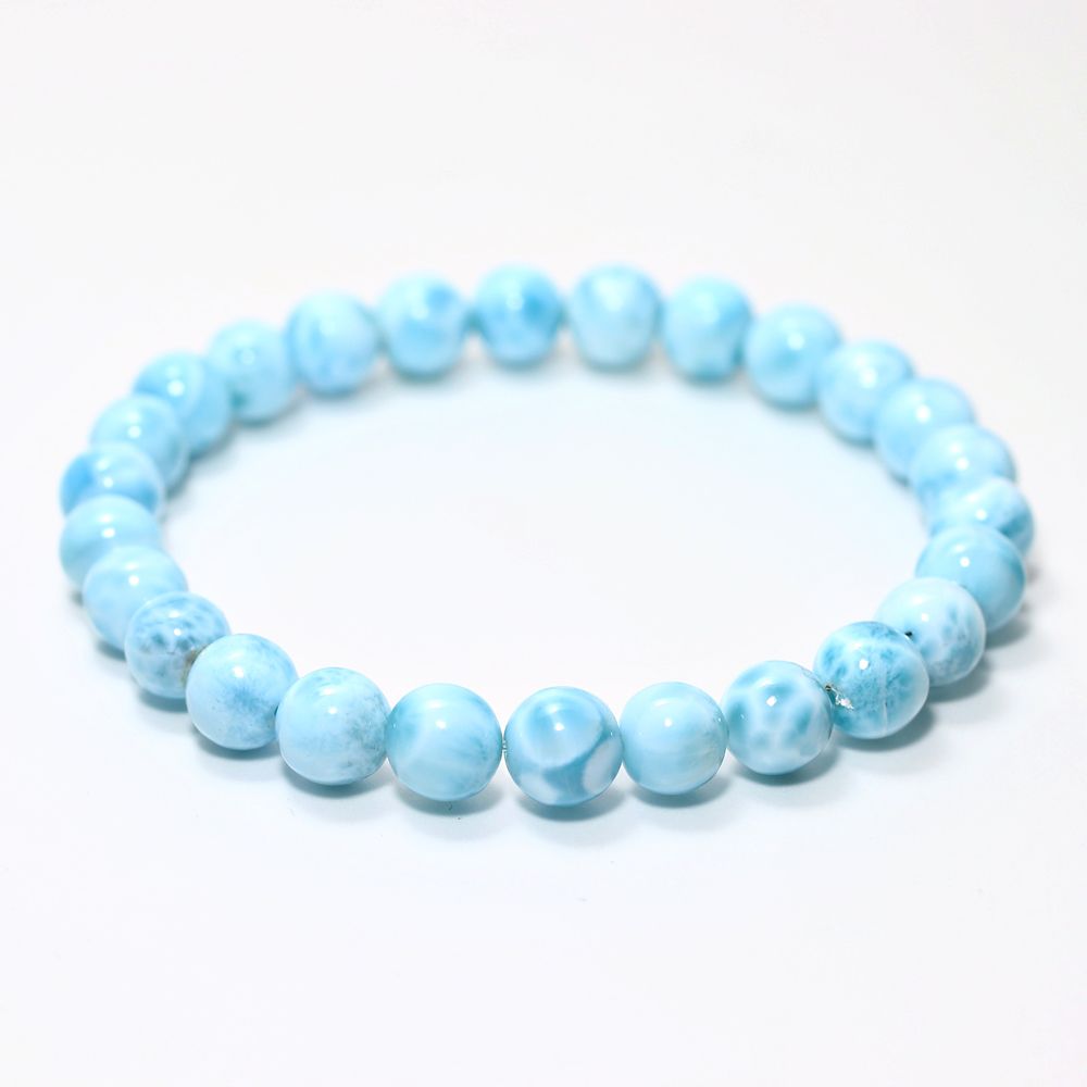 高品質+]ラリマーブレスレット（約8mm玉）☆現品動画あり - 埼玉県吉川