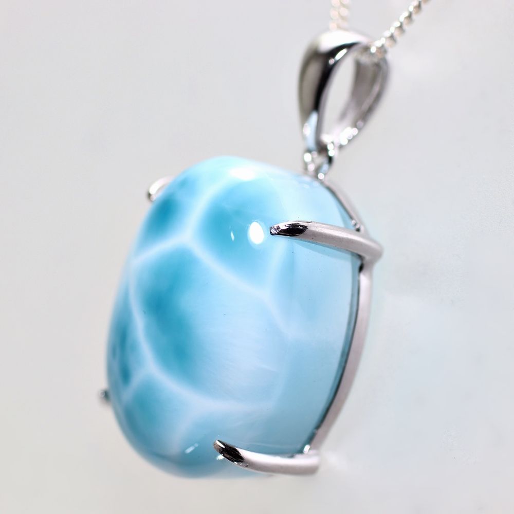 高品質++]ラリマーペンダントトップ/ブルーペクトライト（シルバー925