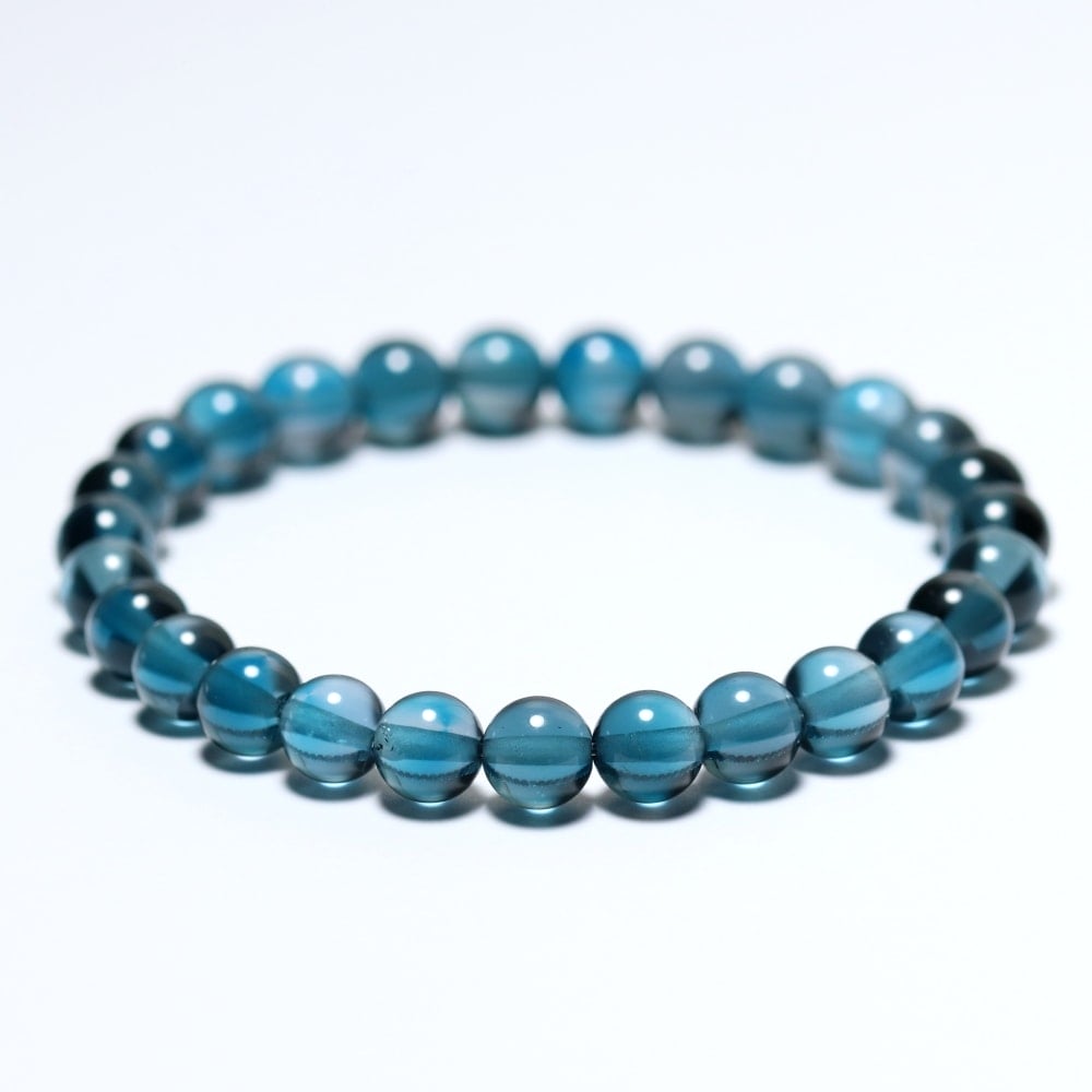 トップクォリティ]ロンドンブルートパーズブレスレット（約7mm玉