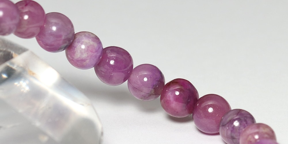 高品質]パープルピンクスギライトブレスレット（約7mm玉） - 埼玉県