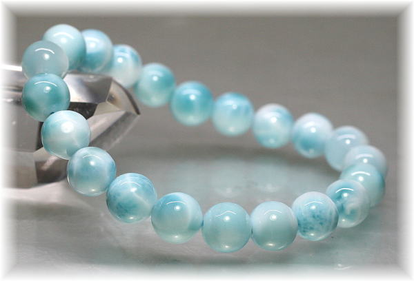 3A]ラリマーブレスレット（約9mm玉） - 埼玉県吉川市の天然石専門店