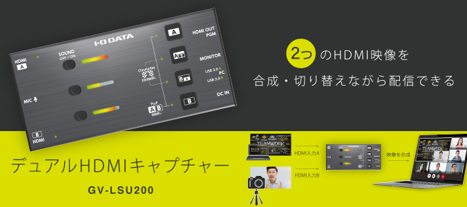 GV-LSU200 | デュアルHDMIキャプチャー | アイ・オー・データ機器 I-O DATA
