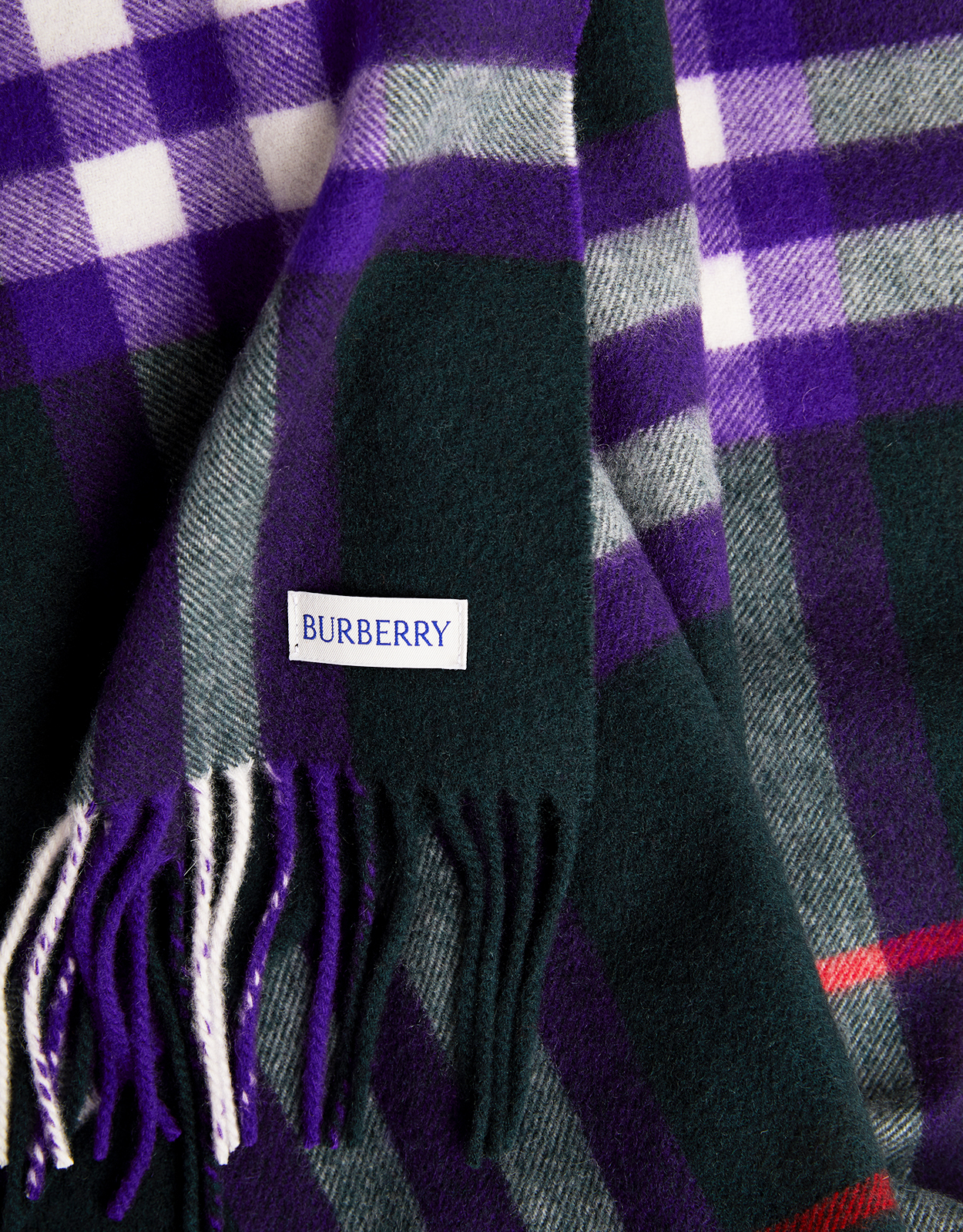 Burberry カシミヤワイドチェックマフラー (バッグ) IFCHIC.COM
