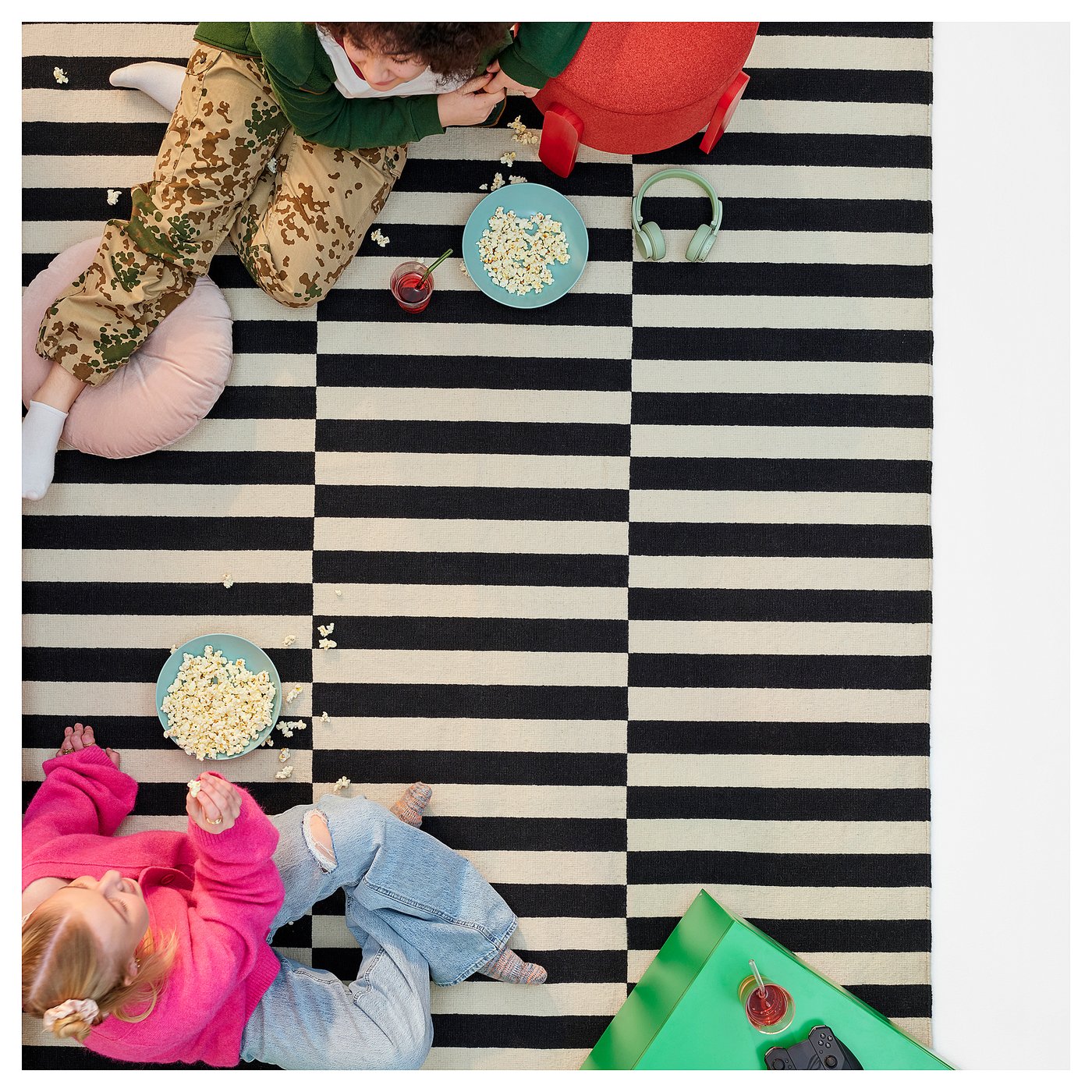 STOCKHOLM ストックホルム ラグ 平織り, ハンドメイド/ストライプ