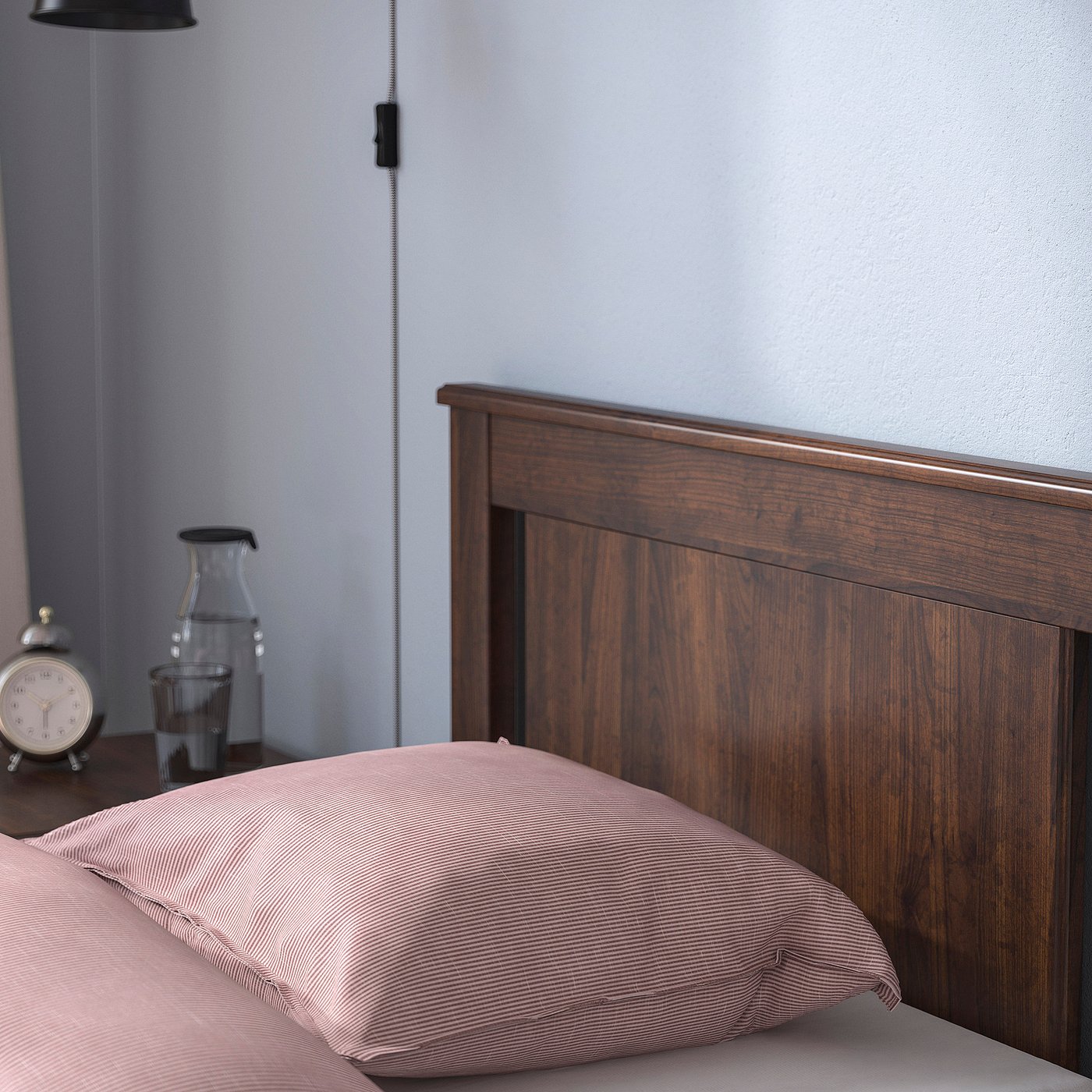 SONGESAND ソンゲサンド ベッドフレーム, ブラウン/ルーローイ