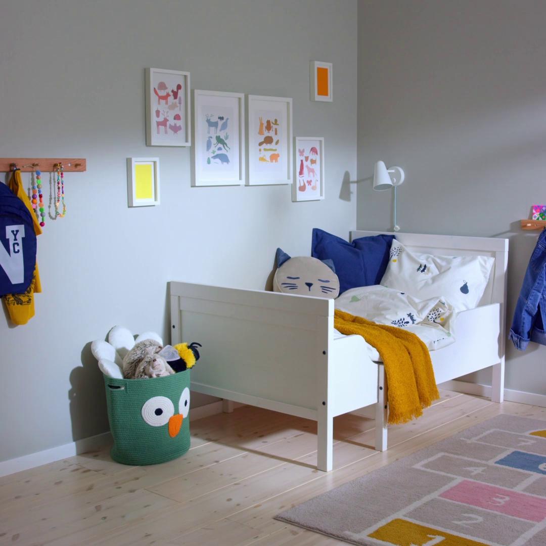 SUNDVIK スンドヴィーク 伸長式ベッドフレームとすのこ（組み合わせ