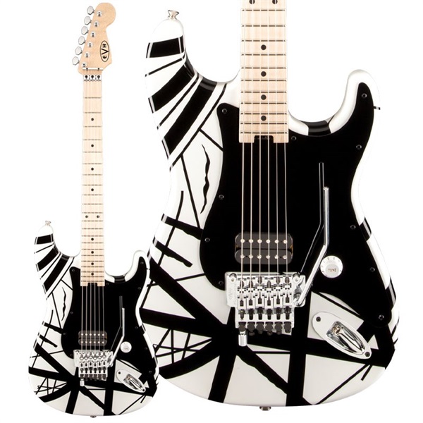 EVH Striped Series White with Black Stripes ｜イケベ楽器店