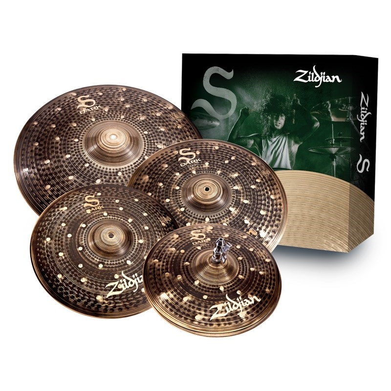 Zildjian S Dark Cymbal Pack [NAZLSD4680 / 14 HiHats， 16 Crash