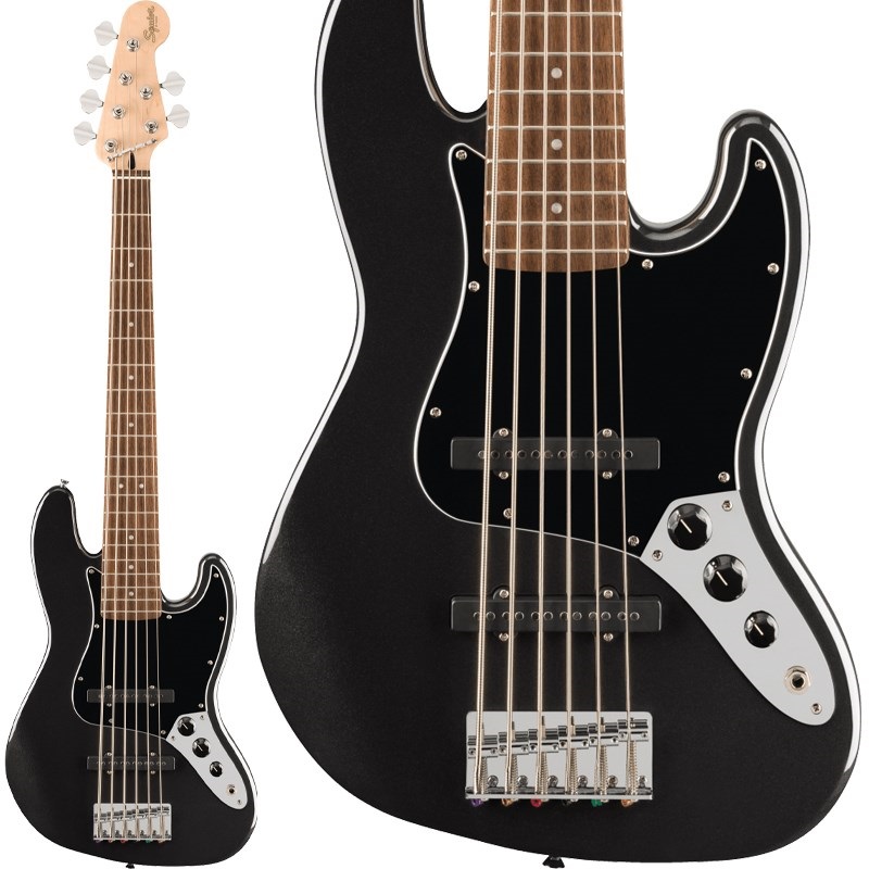 Squier by Fender Affinity Series Jazz Bass VI (Black Metallic