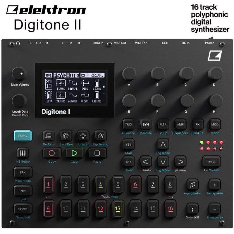 elektron Digitone II (デジトーン2) エレクトロン 16 トラック マルチ