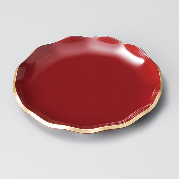 銘々皿 フローラ 金彩 吟朱/黒 5枚セット 12-06301/06302 漆器の井助