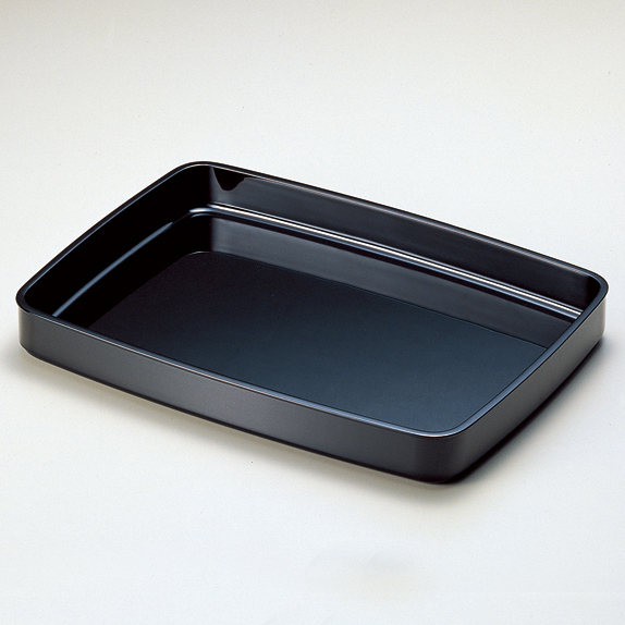 広蓋 13.0 黒 漆塗り・木製 12-15607 漆器の井助