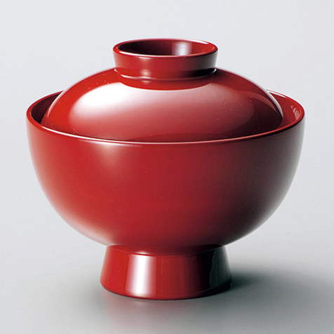 雑煮椀 無地 朱/黒 漆塗り・木製 漆器の井助