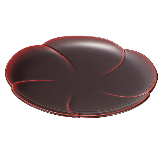 福梅皿 7.0 溜/朱 漆塗り FC29-6/4 漆器の井助