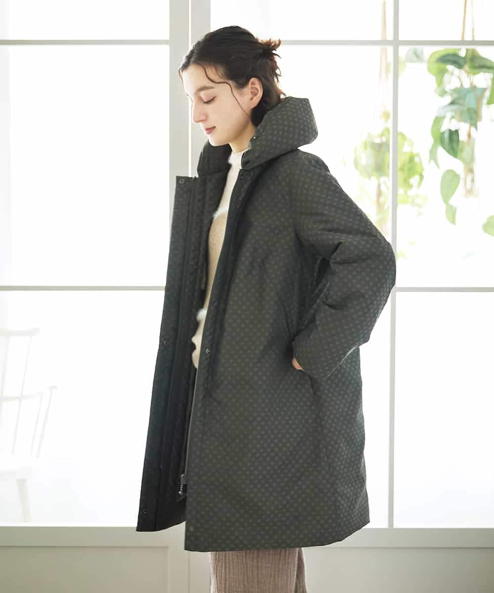 シャドードットジャガードダウンコート(ダウンジャケット・コート