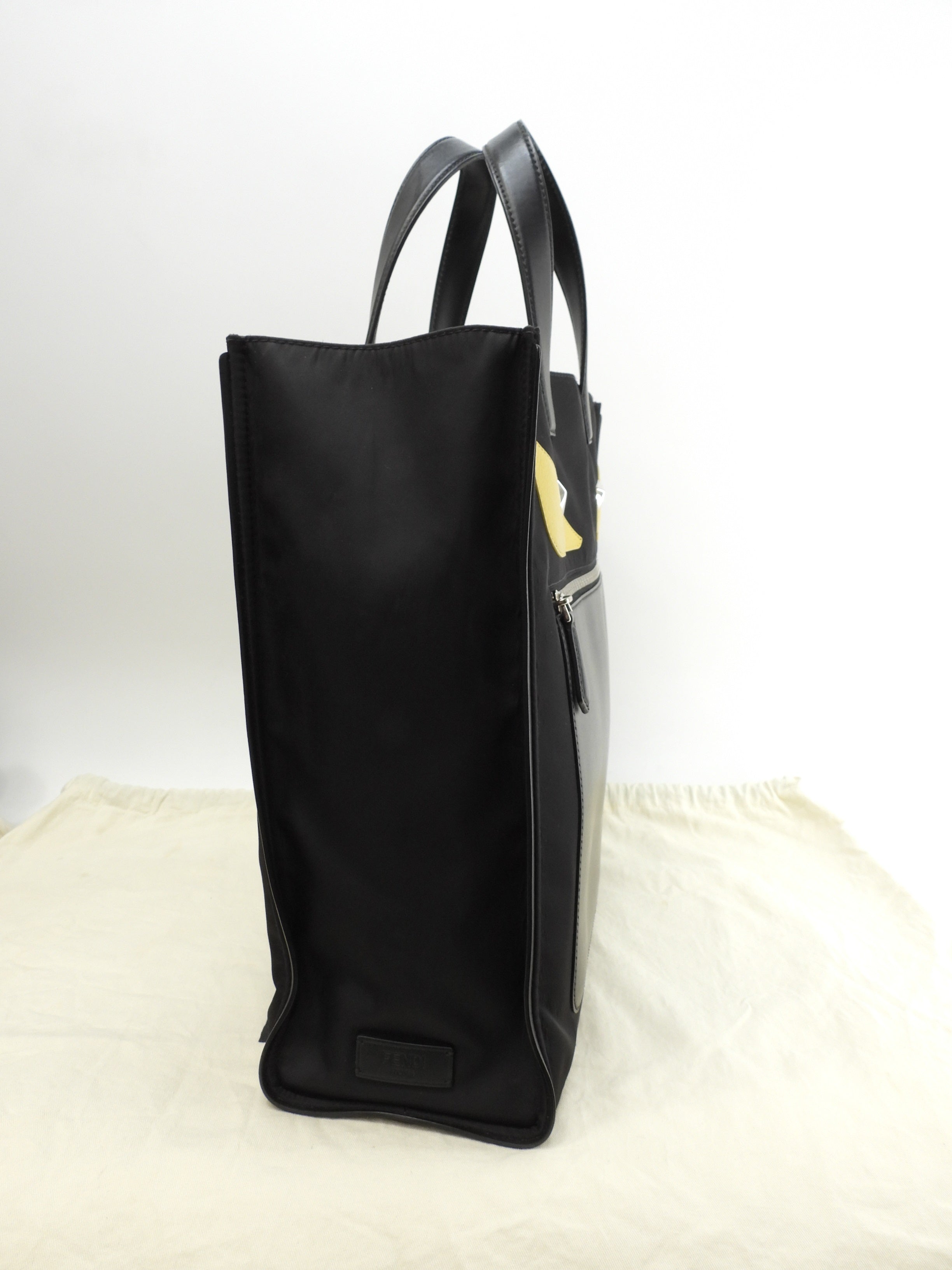 フェンディ トートバッグ バッグバグズ ナイロン黒 ハンドバッグ