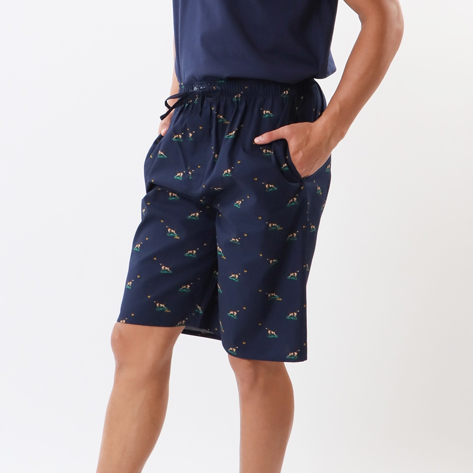 スリープショートパンツ スプリングドッグプリント ネイビー | ポロ
