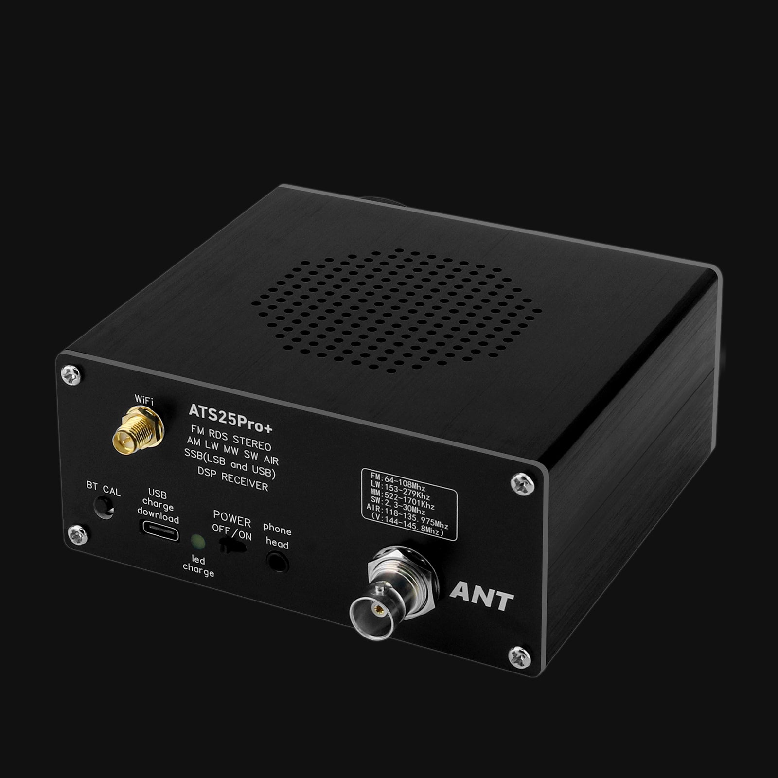 HAMGEEK ATS25 Pro+ FM SW SSB MW LW AIR SDR Receiver Aviation Band Rece