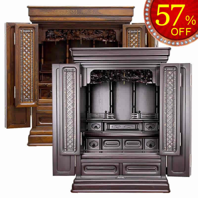 唐木仏壇・古都 天然木材 - 23号・25号の大型上置の唐木仏壇｜ひだまり仏壇