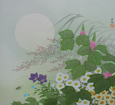 6981] 大野草思 日本画 「秋草」 - 広田屋 ブランド質屋通販