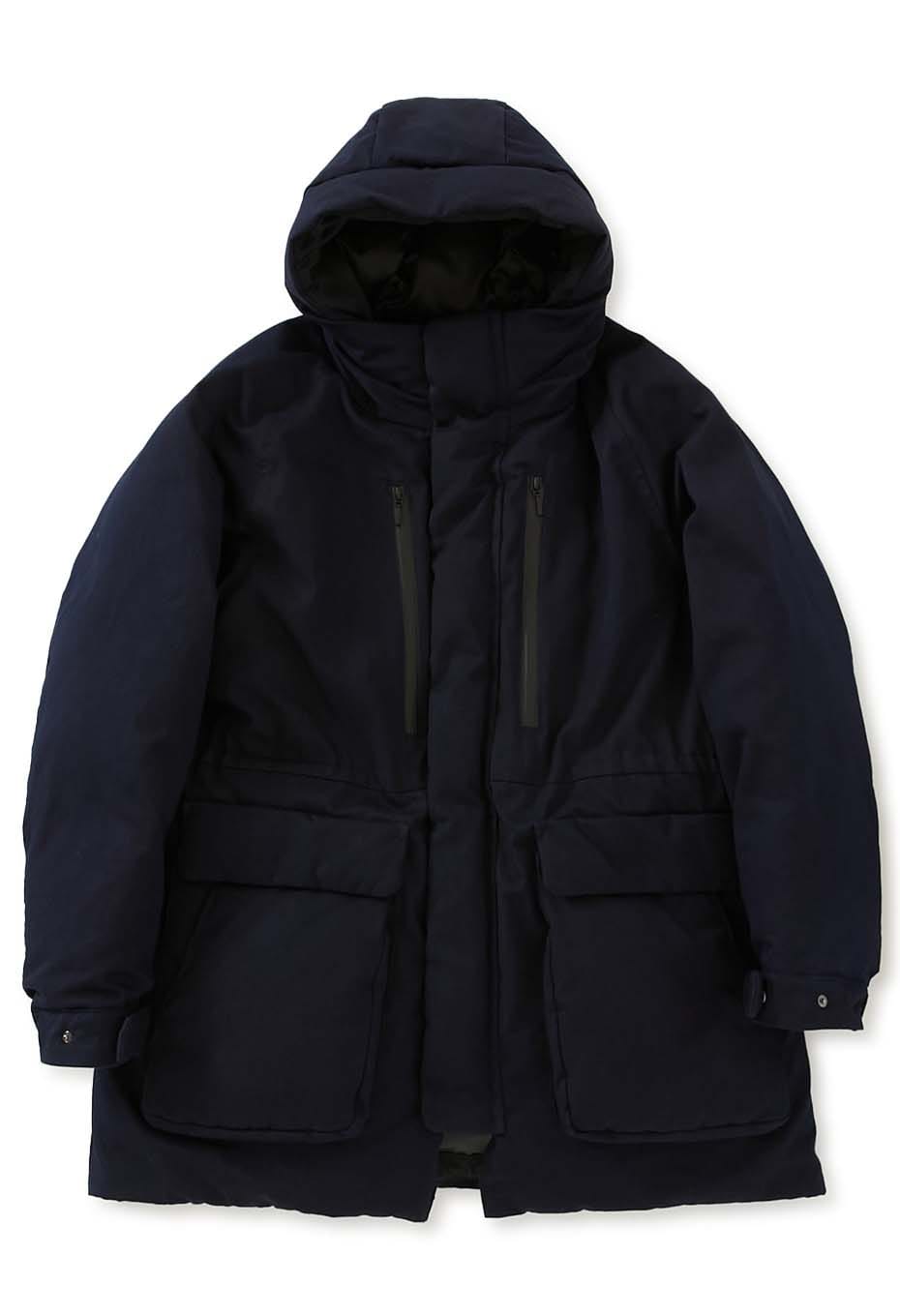 インディゴナイロンサテン リサイクルダウン ジャケット | BLUE BLUE