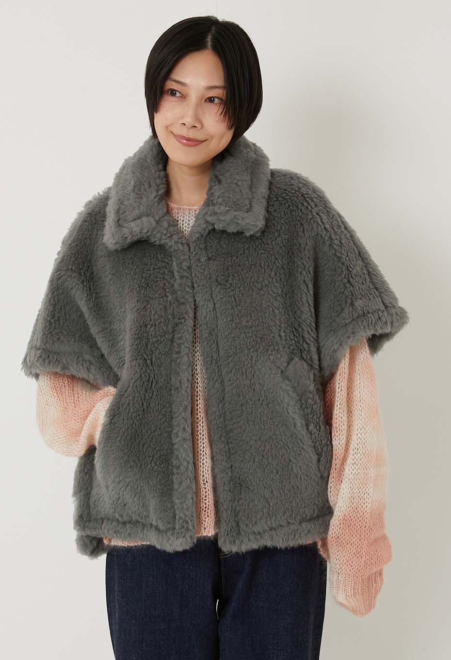 TICCA / Wool fur poncho | TICCA | HOLLYWOOD RANCH MARKET official