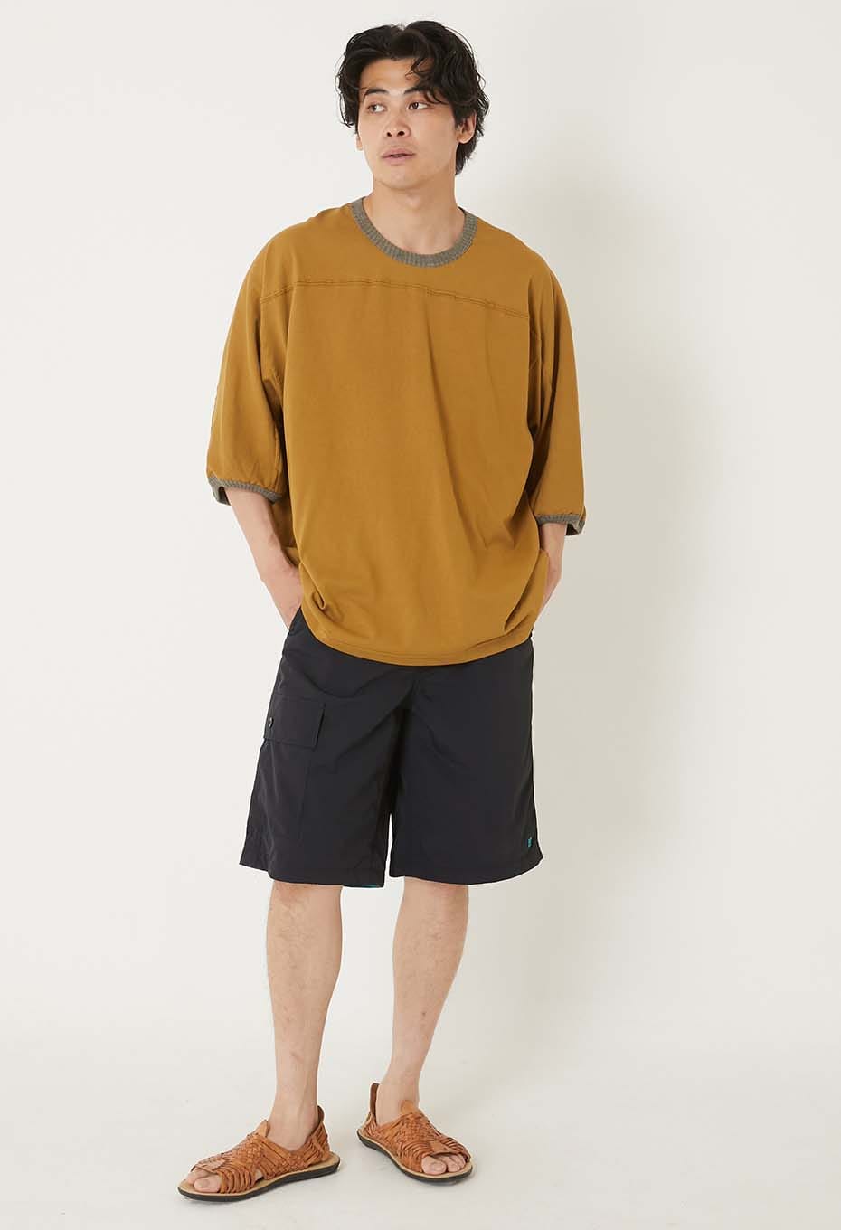 Hエンブロイダリー ライトシェルバルキータフタ ニーショーツ