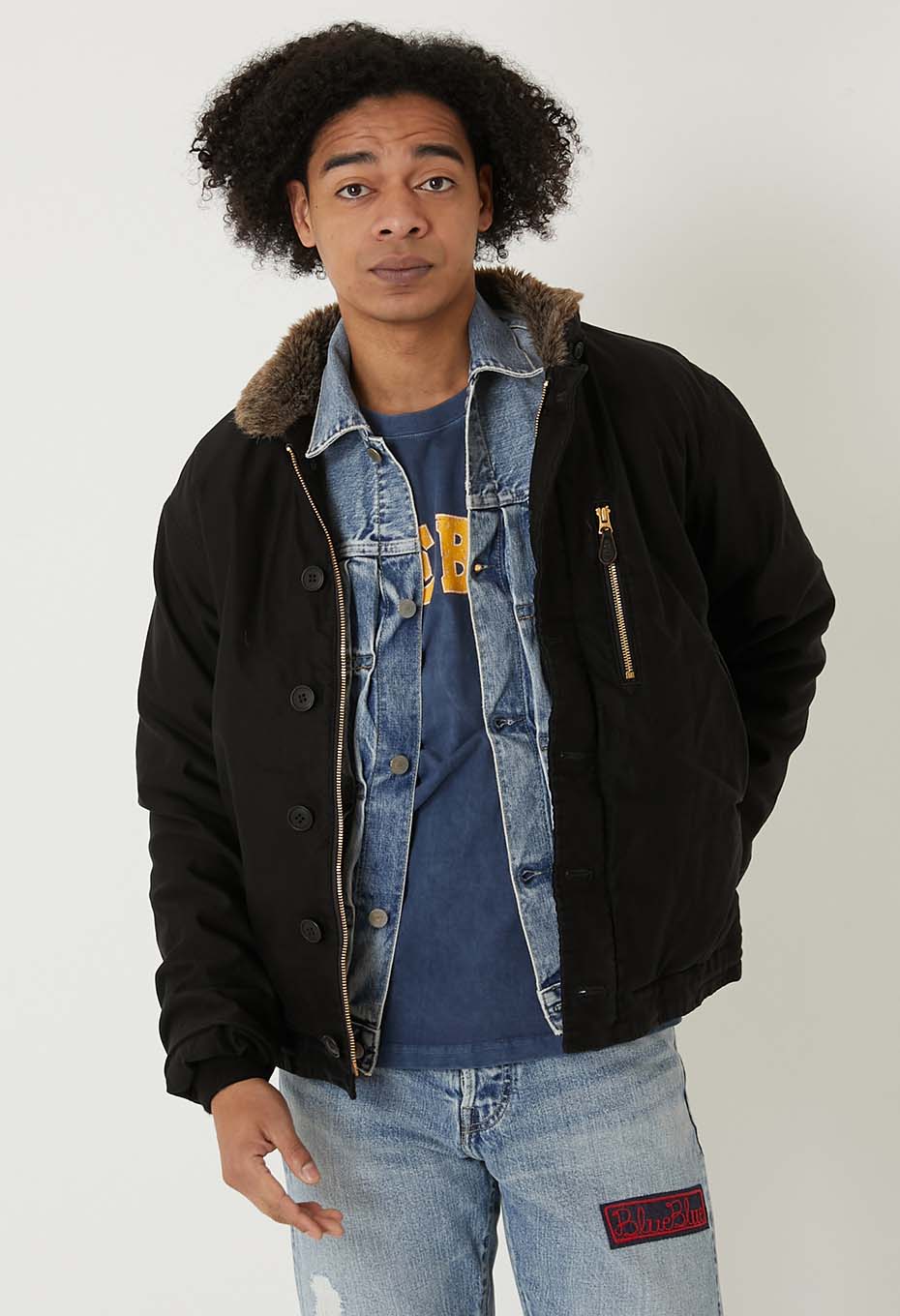 SAILOR'S DREAM プリントライトジャーマンクロスデッキジャケット