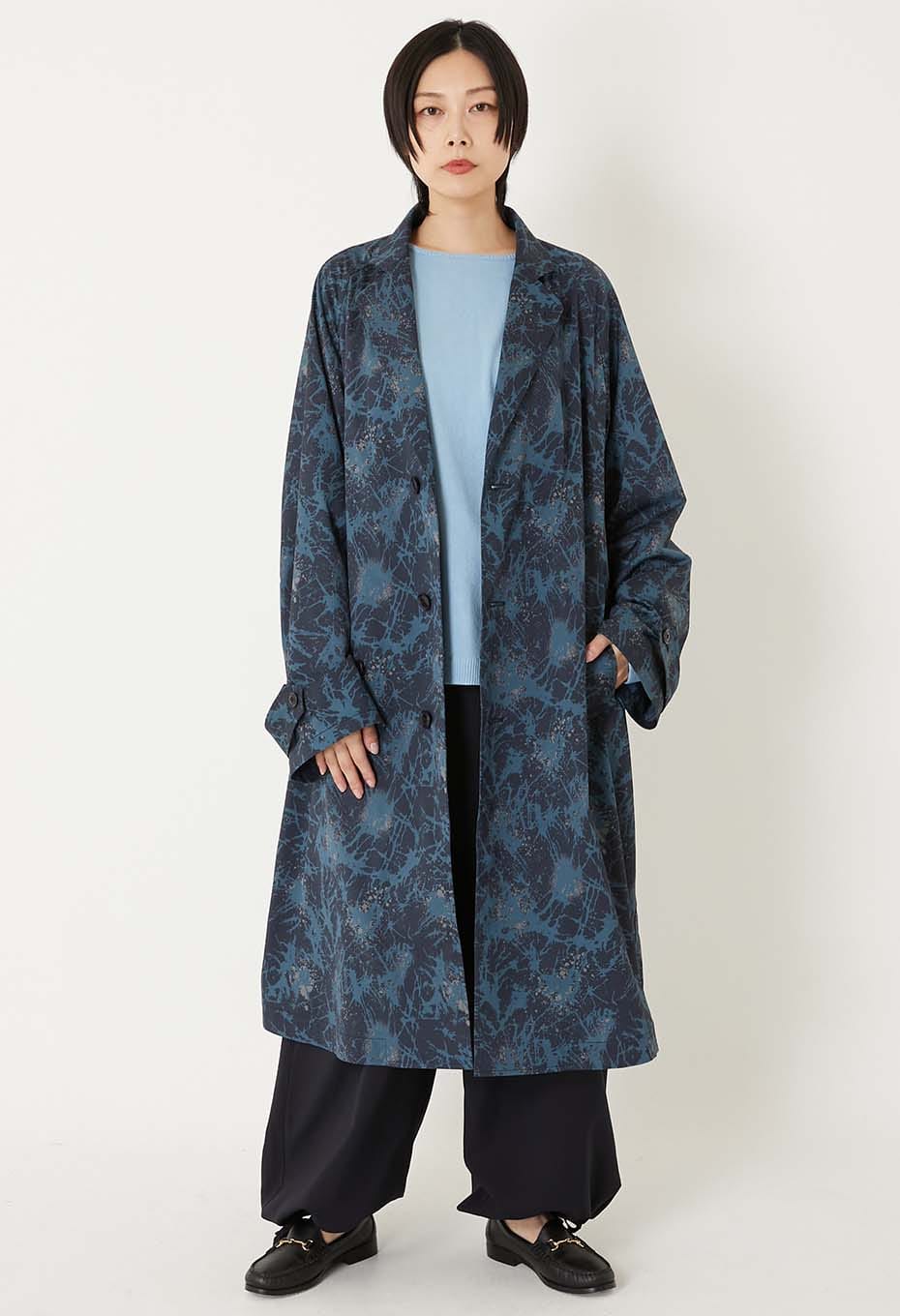 ショウカテンシャガラスプリント チェスターコート | BLUE BLUE JAPAN