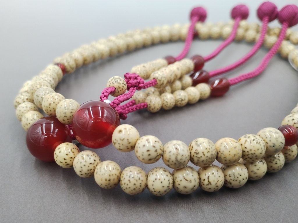 上星月菩提樹 瑪瑙 梵天カガリ房（ワイン） 真言宗（振分） 男性用本式