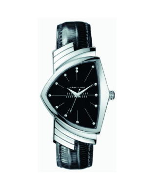 H690244101/ベンチュラ用ブラックプレスカーフベルト17mm/ハミルトン