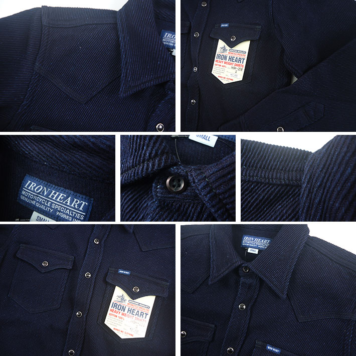 IRON HEART アイアンハート インディゴカルゼウエスタンシャツ IHSH